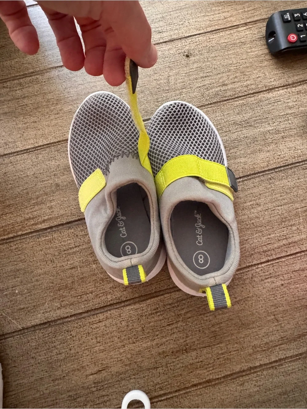 Cat & Jack Gray and Yellow Kids Slip-On Water Shoes